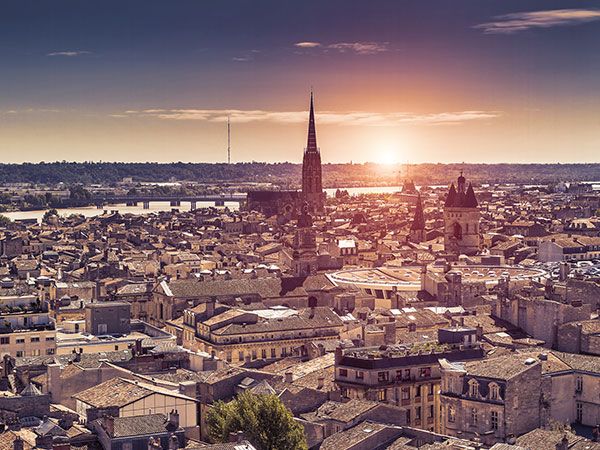 bordeax, france, at sunset