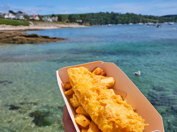 fish and chips in St. Mawes, Cornwall