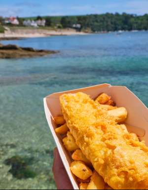 fish and chips in St. Mawes, Cornwall