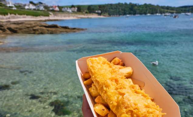 fish and chips in St. Mawes, Cornwall