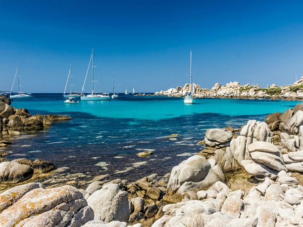 limestone rocks on the Lavezzi Islands