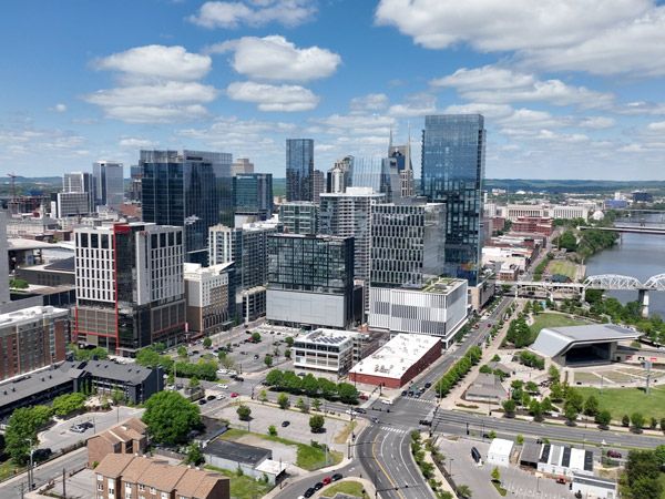 an aerial view of The Gulch