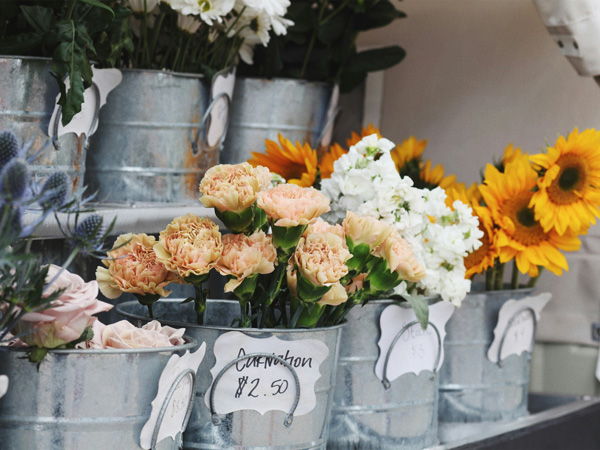 a flower shop at The Gulch, Nashville