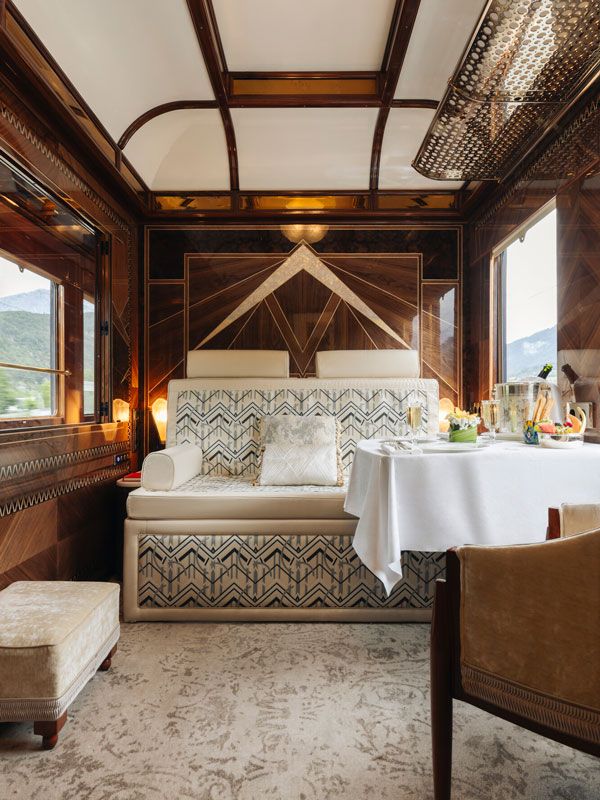 an elegant train suite