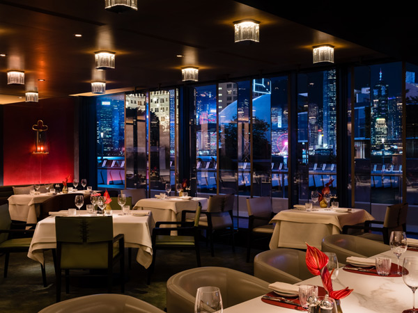 a fine dining setup at The Steak House