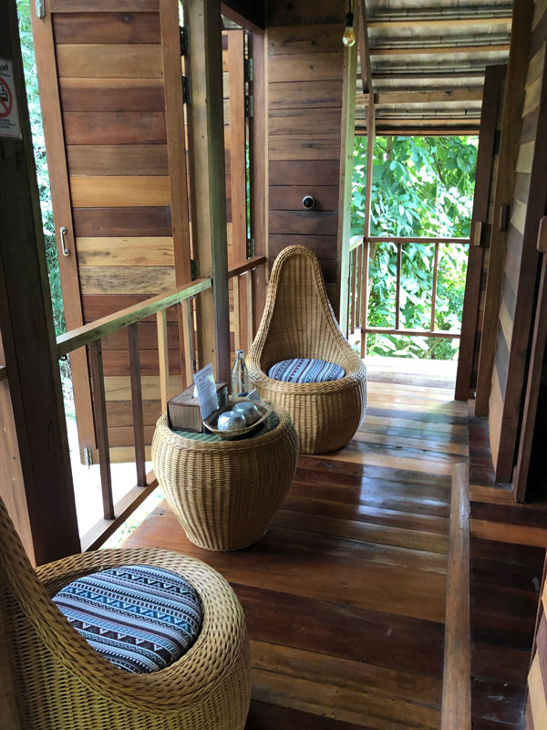 the interior of Ahsa Farm Stay with chairs