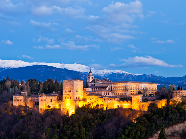 the Alhambra Palace in Granada, Spain