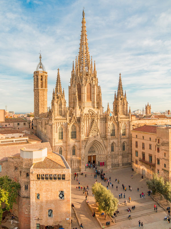 the Barcelona Cathedral in Spain