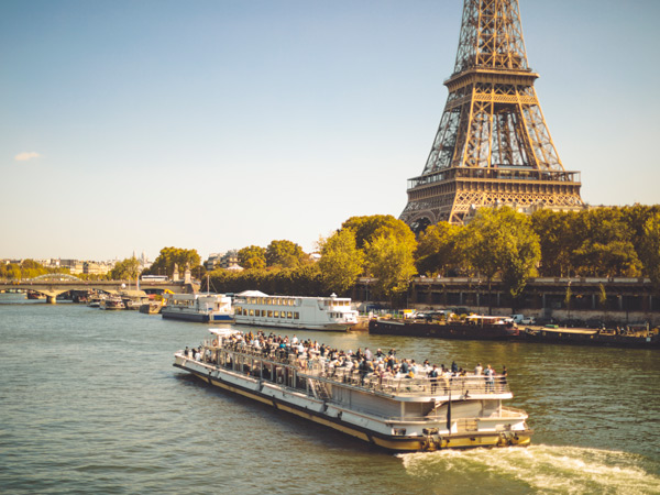 a boat ride in Paris during autumn
