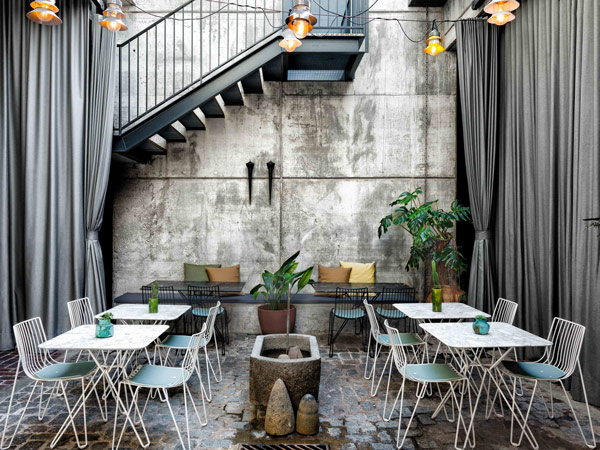 the restaurant interior at Hotel Brummell, Barcelona