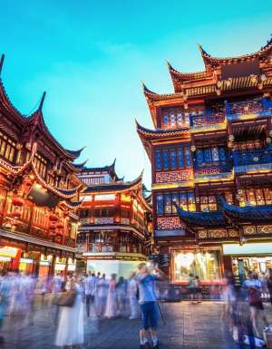 Yuyuan Garden at night