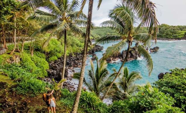 hiking in Maui’s Wai‘ānapanapa State Park