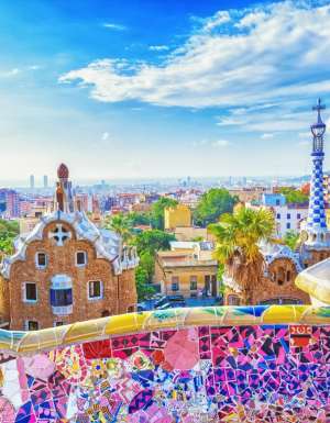 the Park Guell in Barcelona