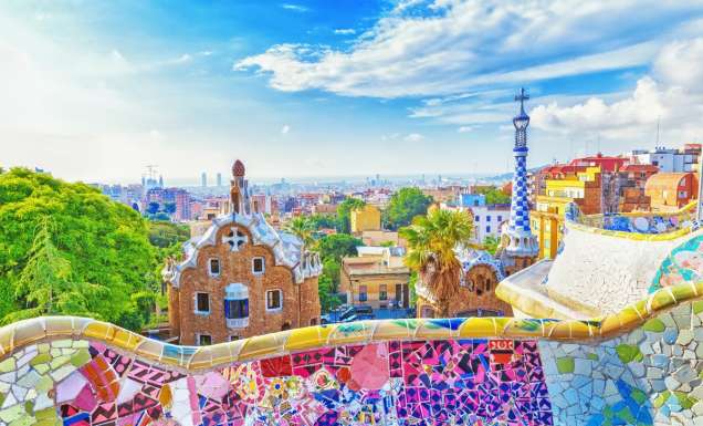 the Park Guell in Barcelona