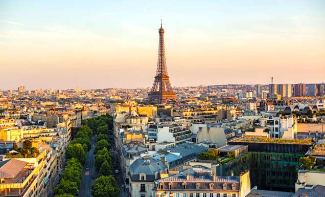 a wide-angle view of Paris