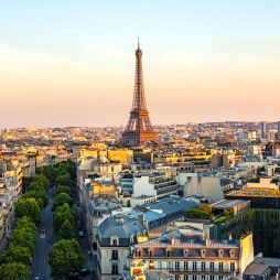 a wide-angle view of Paris