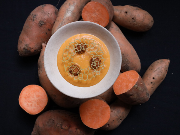 a carrot dish with lemon and garum condiments at La Table de Colette