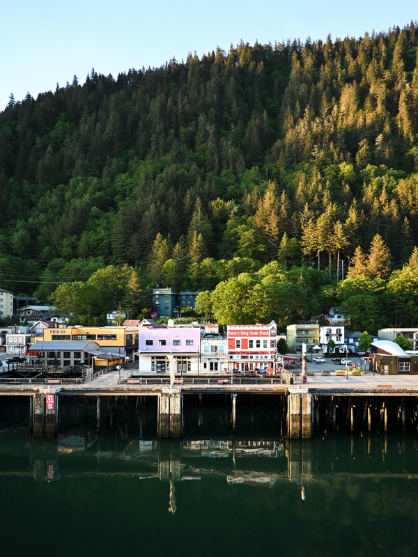 a scenic landscape of Juneau, Alaska's state capital