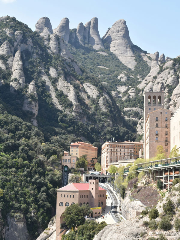 the rugged landscape of Montserrat mountains