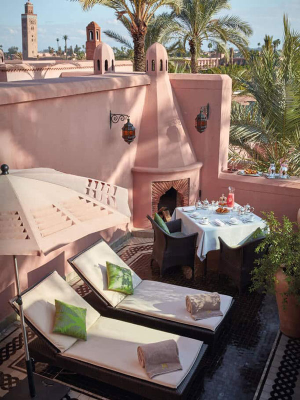 sunbeds in Royal Mansour