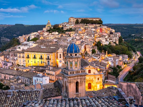 the Ragusa Ibla in Sicily, Italy