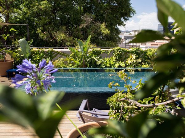 Roba Estesa urban garden and pool at Hotel Neri Barcelona