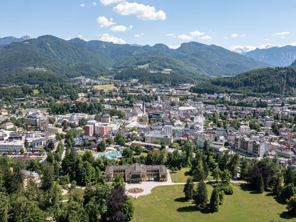 an aerial view of Bad Ischl architecture, Salzkammergut