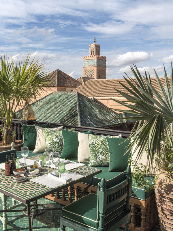 the rooftop restaurant at La Sultana