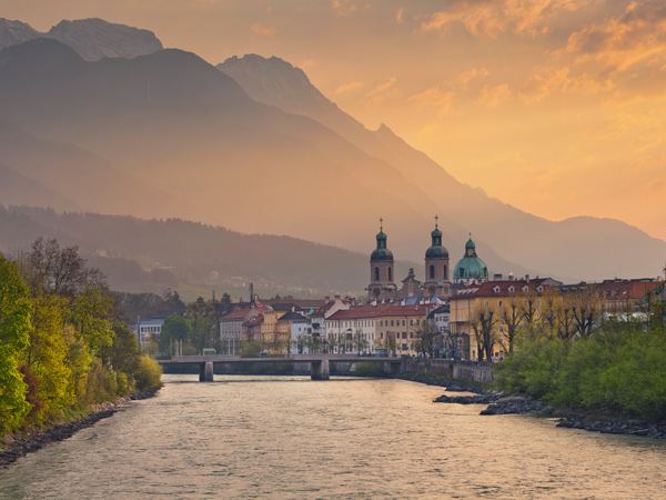 sunrise in Innsbruck, Austria