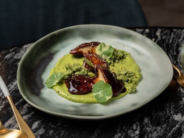 a plate of food from Virens, Almanac Barcelona