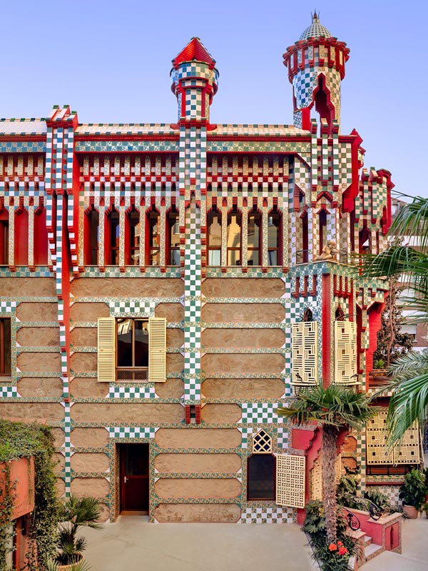 the exterior of Casa Vicens in Barcelona