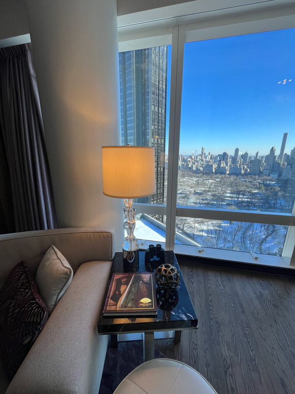 the view at Mandarin Oriental NYC
