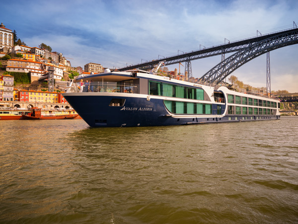 the Avalon Alegria cruising down the Douro River, Portugal