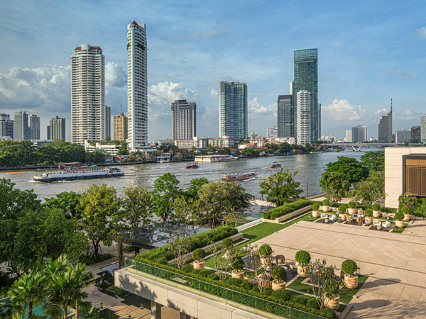 an aerial view of Four Seasons Bangkok