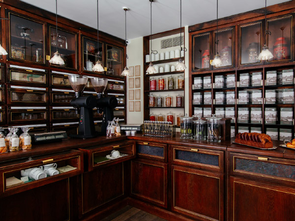 the interior of Cafe Verlet in Paris