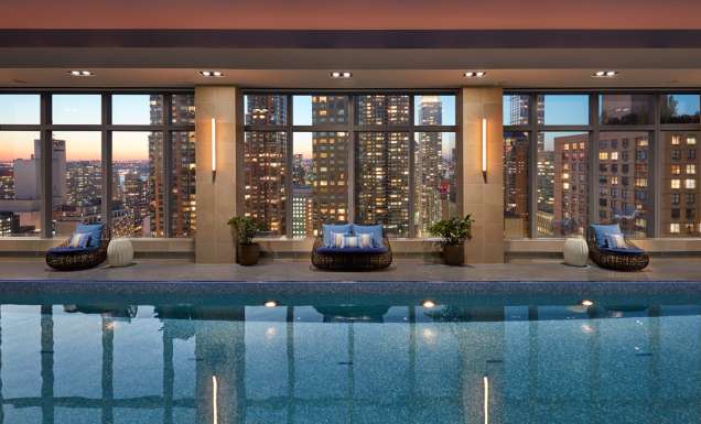 the wellness pool at Mandarin Oriental NYC