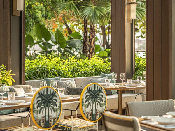 Palmier by Guillaume Galliot exterior at Four Seasons Bangkok