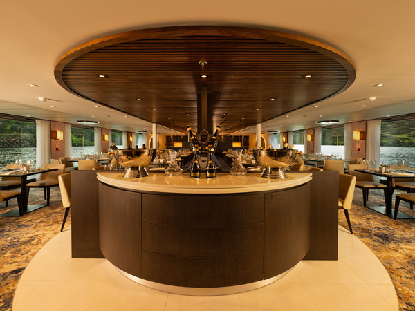 the Panorama Dining Room onboard Avalon Alegria