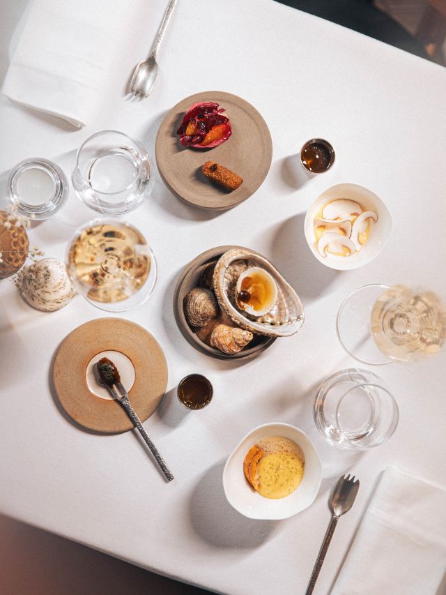 a multi-course tasting menu at Le Boréal