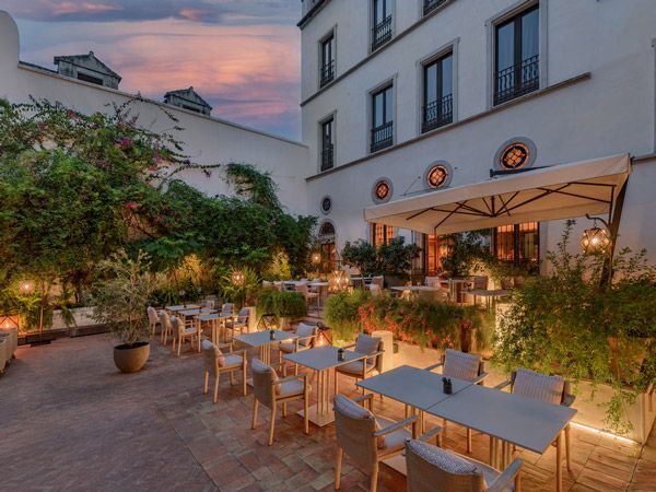 the Patio delos Naranjos in Hotel Palacio de Villapanes