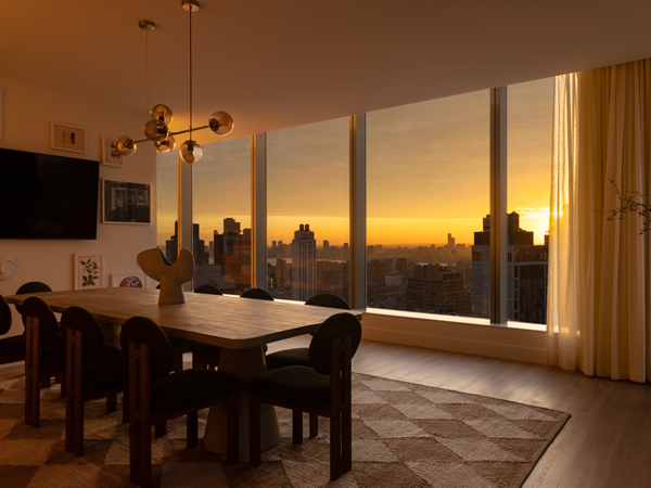 sunset views from Virgin Hotels NYC
