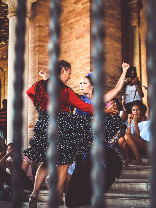flamenco dancers behind bars