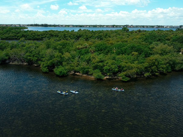 kayaking at John D MacArthur Beach State Park, Palm Beach