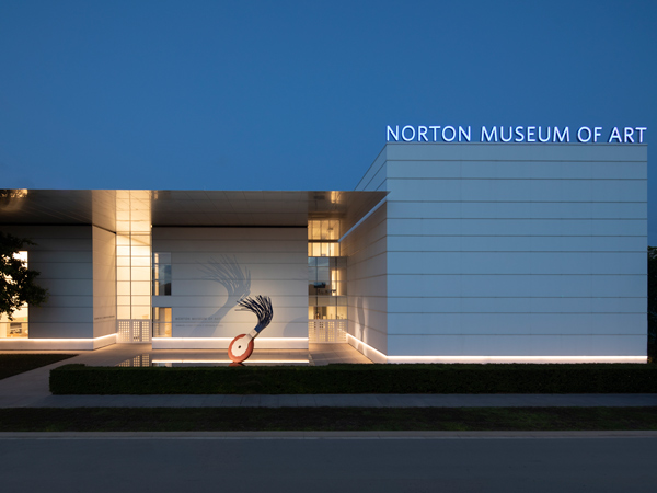 the exterior of Norton Museum of Art, Palm Beach