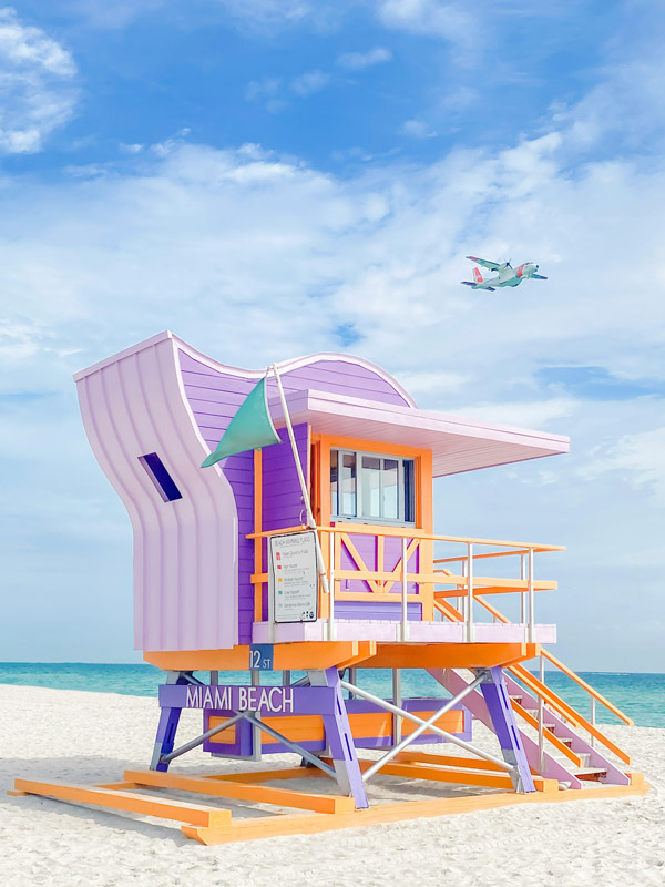 an Art Deco lifeguard hut on South Beach