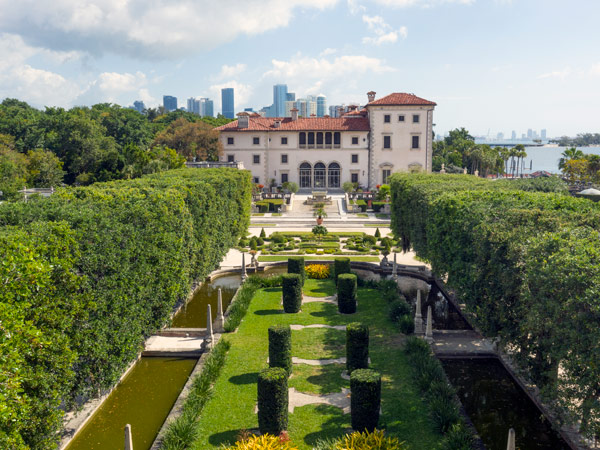 the French-inspired garden and mansion at Vizcaya Museum and Gardens