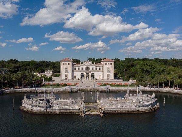 an external shot of the Vizcaya Museum And Gardens in Miami