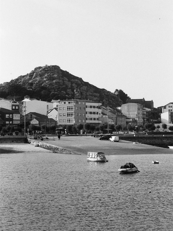 the seaside town along the harbour of Muxía