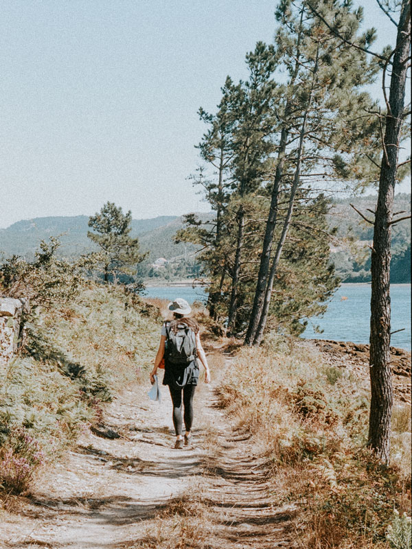 walking along The Lighthouse Way trail