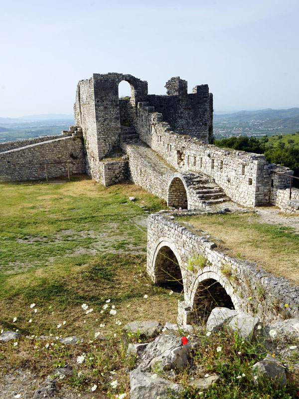 the fortress ruins of the Berat Castle